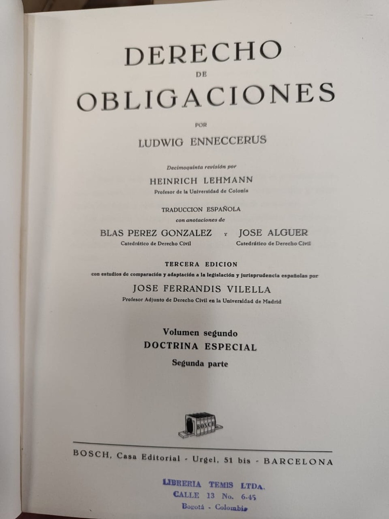Tratado de Derecho Civil. Enneccerus - kipp - Wolf. 11 Tomos